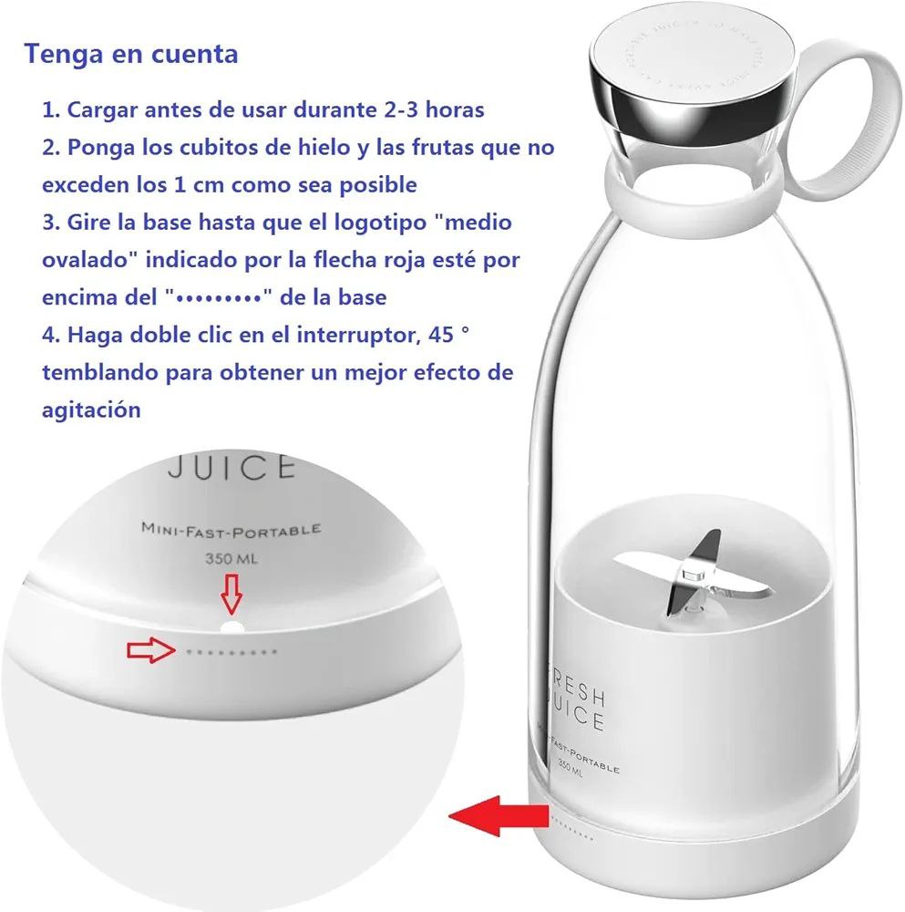 Mini licuadora de vaso portátil